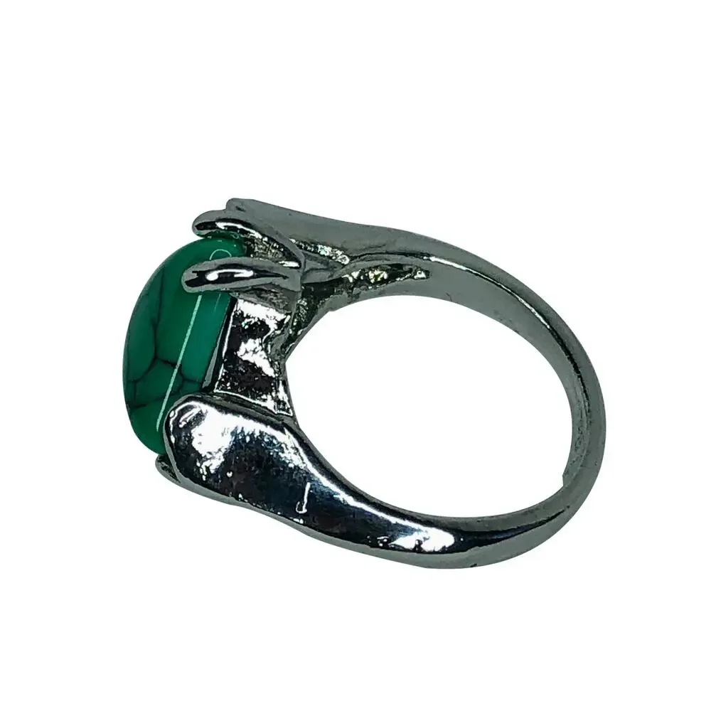 Turquoise Large Diamond Shaped Ring - Size 6.5